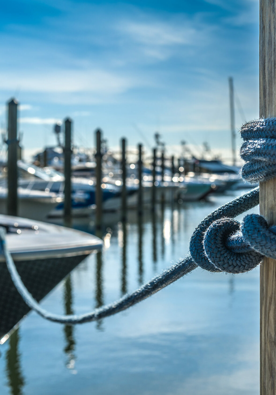 Secure mooring for boats in a quiet marina.